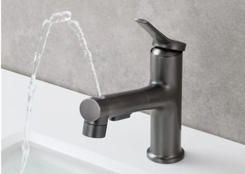 Tap (water cock) with water spurting up