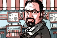 drawing: man with glasses